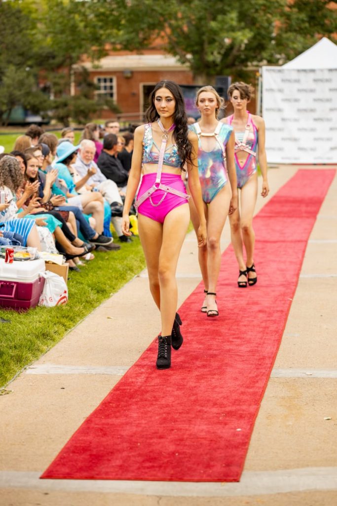 Fashion models on a runway
